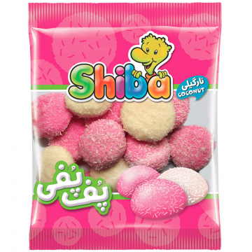 مارشمالو نارگیلی پف پفی شیبا 50 گرمی